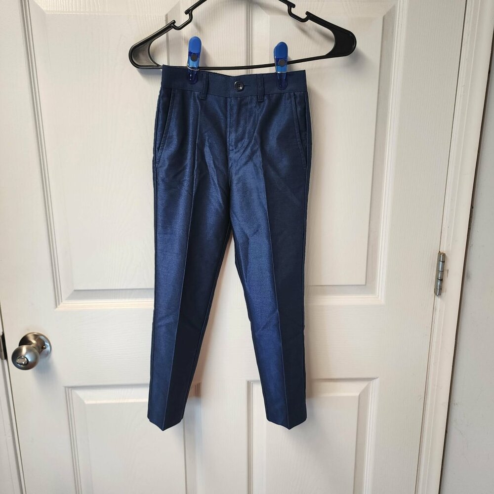 Monsoon suit trousers pants youth boys size 6 years navy blue formal dress pants